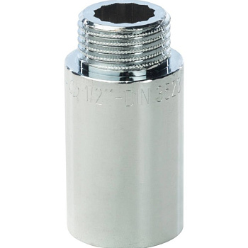 Удлинитель 1/2*40 внутренняя/наружная резьба хром STOUT